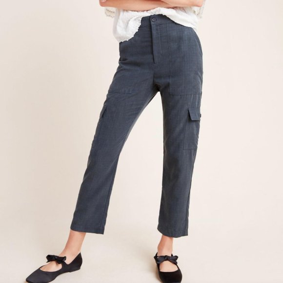 Anthropologie Pants - new Loose trouser Anthropologie Amadi Black Walker Taper High Rise